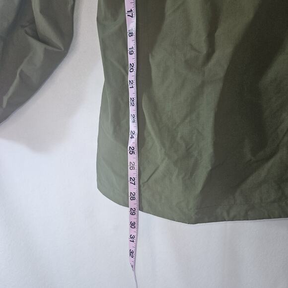 AK BURTON Army Green Ski Coat Jacket Women Sz M Gore Tex Maroon Accents - Picture 3 of 10